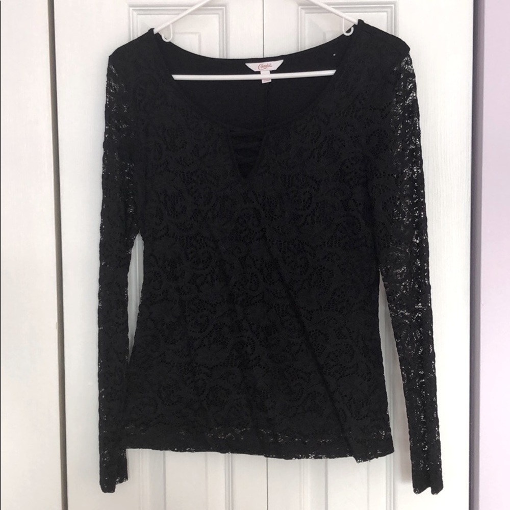 Black lace top